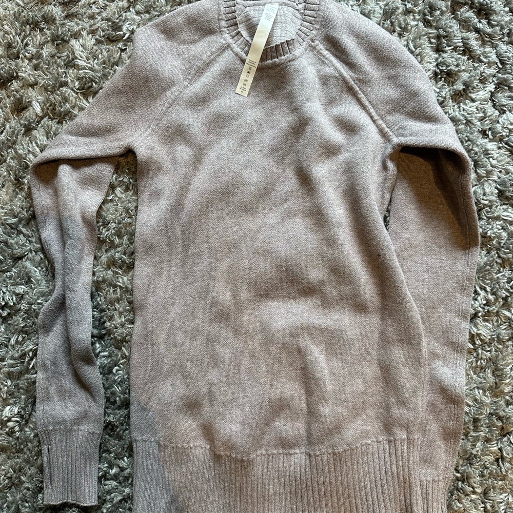 Lululemon Athletica Tan Crew Neck Sweater